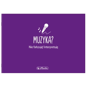 Zeszyt Do Nut A5/16 Muzyka Pięciolinia Herlitz Fioletowy Przedmiotowy