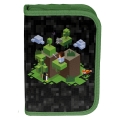 Piórnik Szkolny Z Wyposażeniem Dwie Klapy Pixel Minecraft Loading Paso