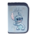 Piórnik Szkolny Z Wyposażeniem Dwie Klapy Niebieski Stitch Aloha Paso