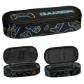 Piórnik Saszetka Jednokomorowa Z Klapką Czarny Gaming Gamer Pad Paso