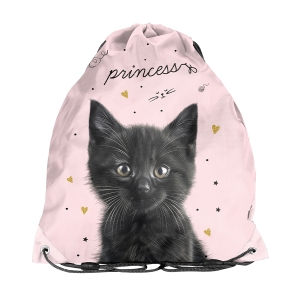 Worek Na Buty Ubranie Sportowe Kotek Paso Różowy Praktyczny 45 × 34 cm