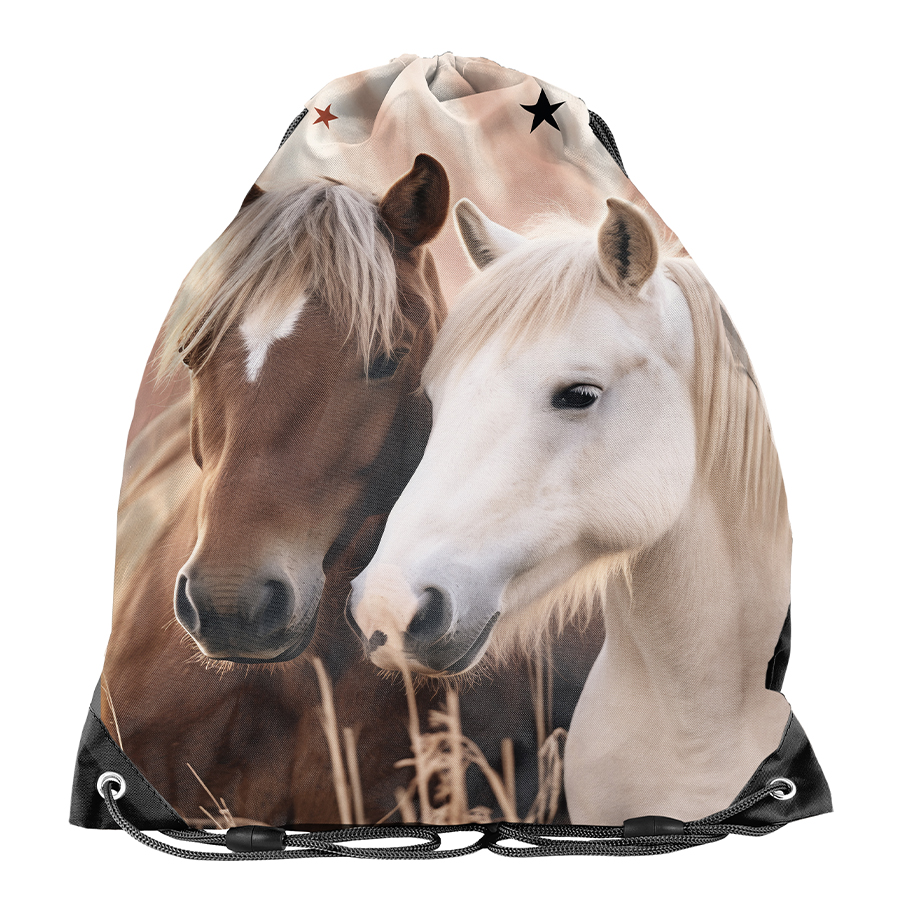 Worek Na Buty Ubranie Sportowe Konie Paso Dla Fanów Zwierząt 45×34 cm