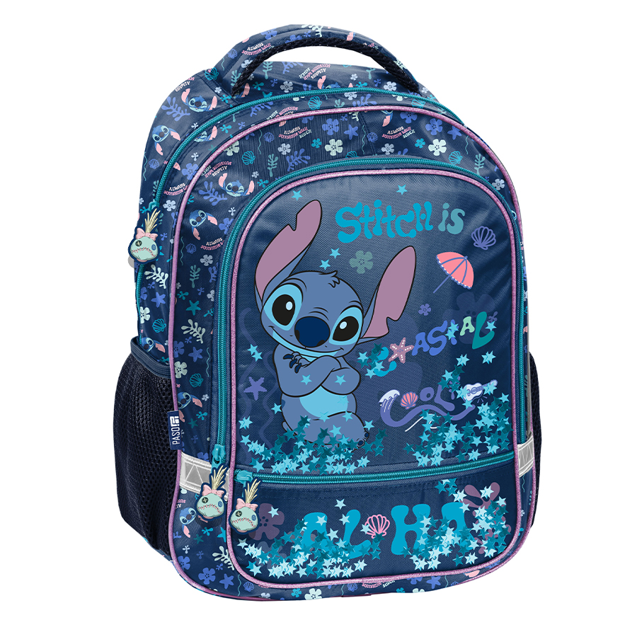 Plecak Szkolny 2 Komory Tornister Pojemny Paso Niebieski Stitch Cool
