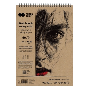 Szkicownik Na Spirali Młody Artysta A4 60 Kartek 80/90g Happy Color