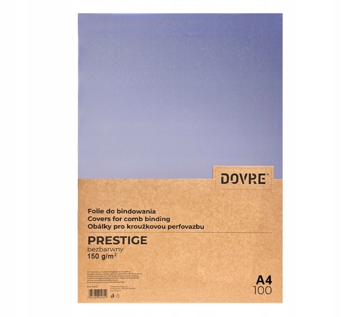 Okładka Do Bindowania A4 Prestige Bezbarwna 100 sztuk 150u