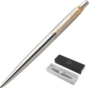 Długopis Automatyczny Parker Jotter GT Stalowy Matowy Złote Elementy + Etui