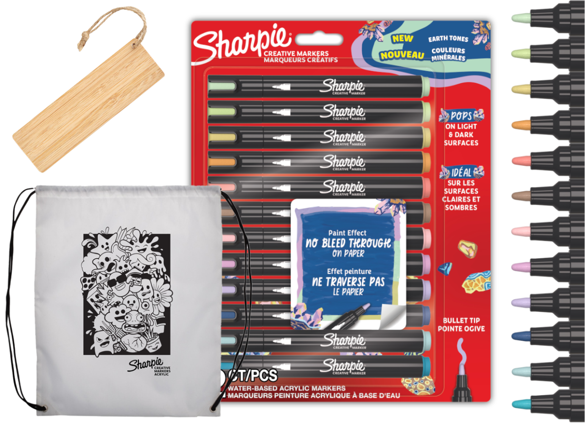Markery Zdobnicze Akrylowe Sharpie Kolory Ziemi 12 Sztuk  + Zajączek