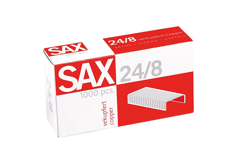 Zszywki Sax 24/8 Miedziane Do Domu Biura Szkoły 1000 Sztuk W Opakowaniu