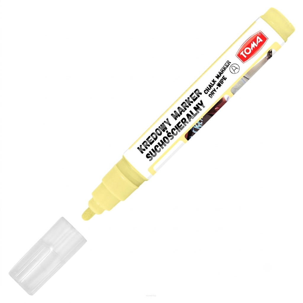 Marker Do Tablic Kredowy Toma 296 4,5mm Pastelowy Żółty Wycierany Na Sucho