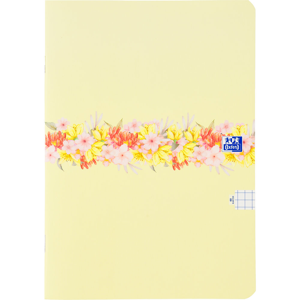 Zeszyt A5/60 Oxford Flowers Kratka Z Marginesem Różne Wzory 1 Sztuka