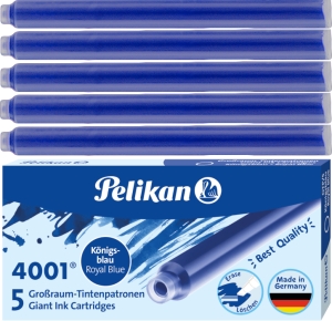 Naboje Do Pióra Pelikan Długie 5 Sztuk Niebieskie Uniwersalne