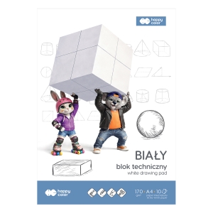 Blok Techniczny A4 Biały 10 Arkuszy Happy Color 170g/m2