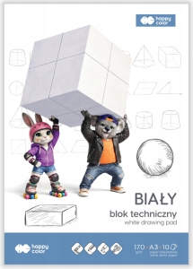 Blok Techniczny A3 10 Kartek Biały Happy Color 170g