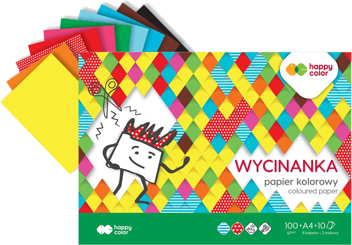 Blok Wycinanka Ludek A4 100g /10ark/ Happy Color HA HA 3708 2030-A10LU