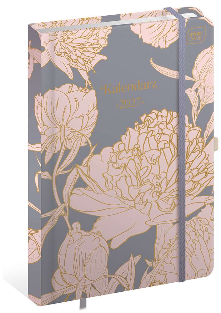 Kalendarz Książkowy 2027 A5 384 "Metallic Peony" Interdruk