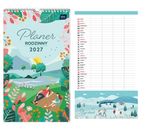 Kalendarz Ścienny 2027 Planer Rodzinny 25x43 cm "Razem" Interdruk