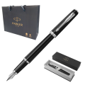 Pióro Wieczne Parker Meridian Czarne Matowe Stalówka F + Etui + Torebka