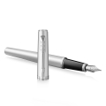 Pióro Wieczne Parker Meridian Chromowane Stalówka F + Etui + Torebka