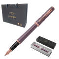 Pióro Wieczne Parker Meridian Fioletowe F Rose Gold + Etui + Torebka