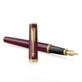 Pióro Wieczne Parker Meridian Czerwone  F Pozłacane + Etui + Torebka