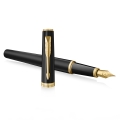 Pióro Wieczne Parker Meridian Czarne Matowe F Złote + Etui + Torebka